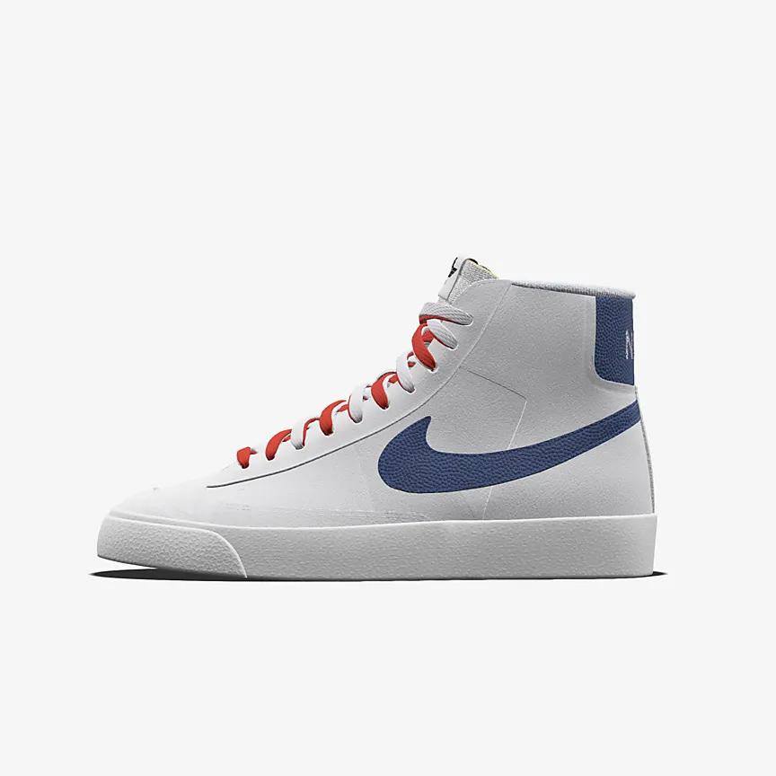 Giày Nike Blazer Mid '77 Unlocked By You Nam Trắng Xanh